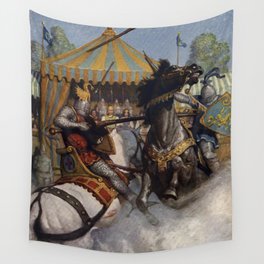 Knights jousting Wall Tapestry