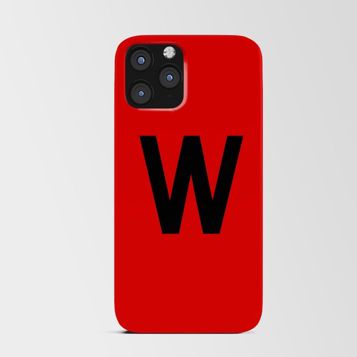 LETTER w (BLACK-RED) iPhone Card Case