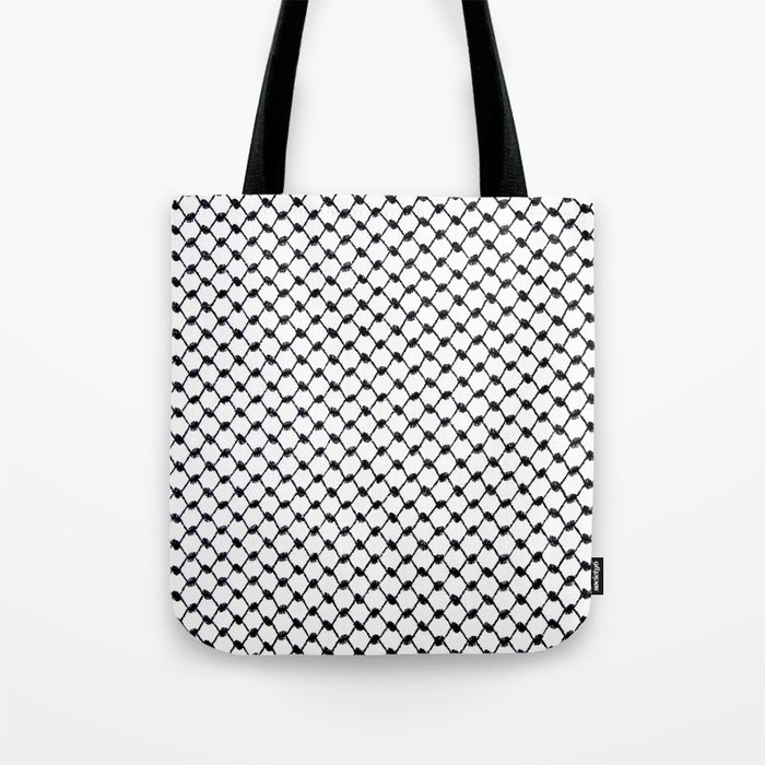 Kuffieh Design Palestinian Arabic Scarf Print Tote Bag