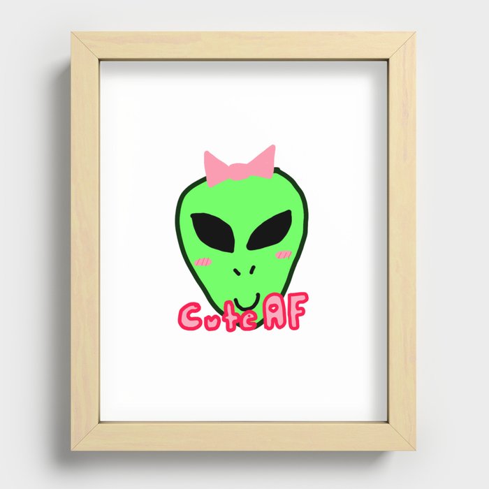 Cute Alien Recessed Framed Print
