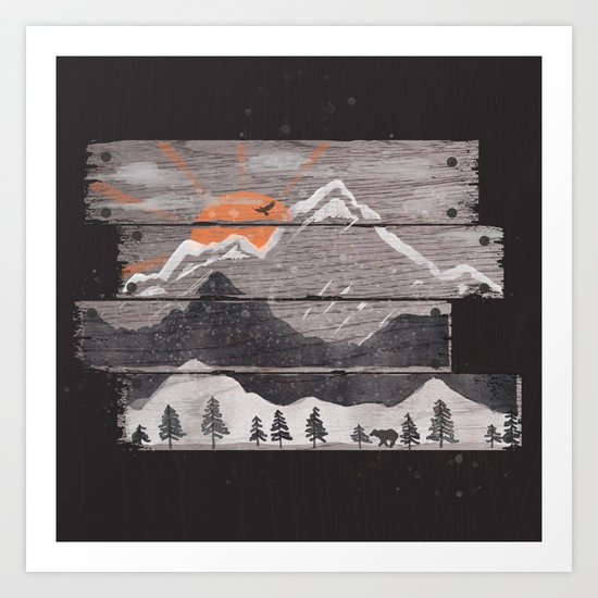 Into the Grey... Art Print
