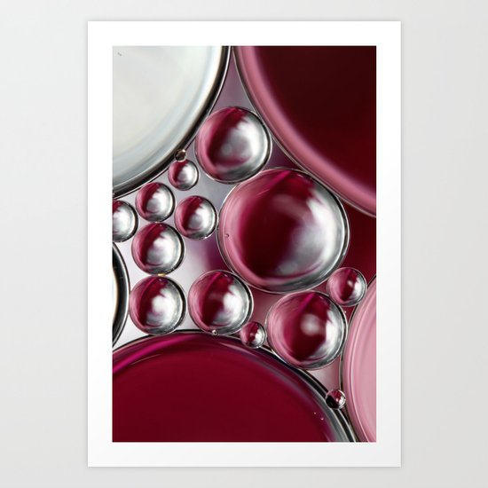 Silver & Wine Art Print
