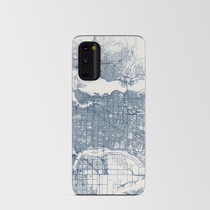 Vancouver, Canada - City Map Illustration - Blue Aesthetic Android Card Case