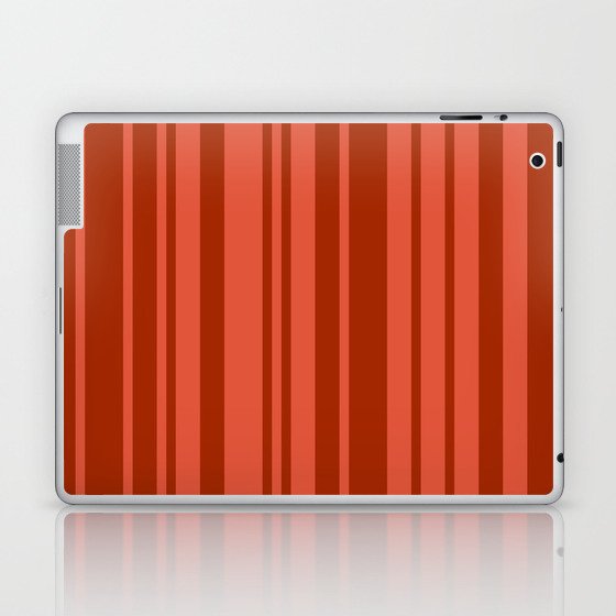 Elegant Stripes Chaotic Stripes Red Orange Terracotta Laptop & iPad Skin
