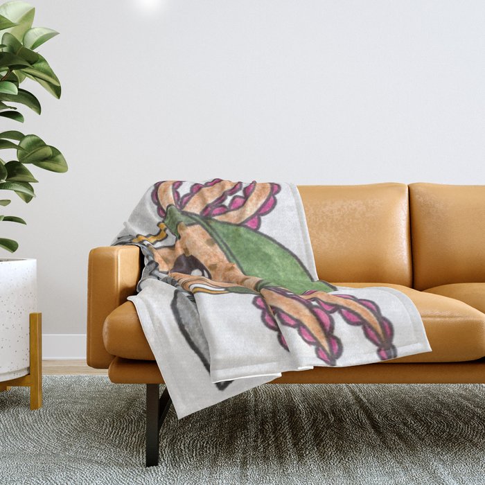 Copper Axolotl Throw Blanket