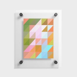 Mod Summer Vibes Geometric Pattern Nº4 Floating Acrylic Print