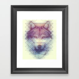 Geo Wolf Framed Art Print