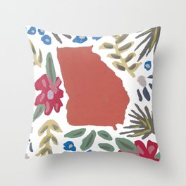 Georgia + Florals Throw Pillow