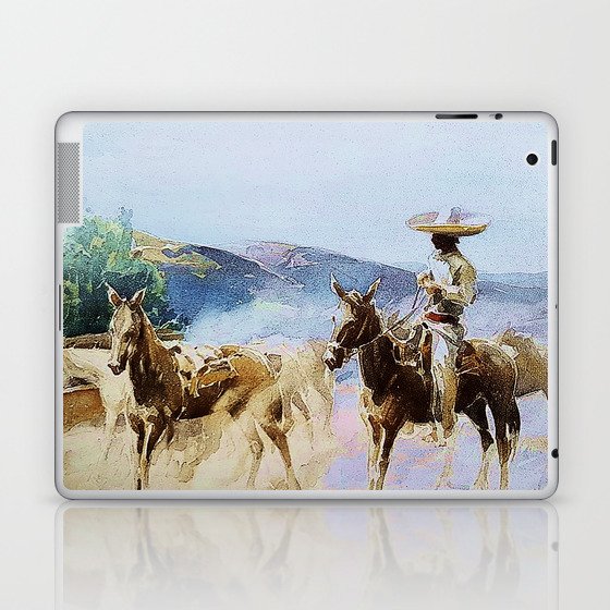“Horses and Riders” by Carl Oscar Borg Laptop & iPad Skin