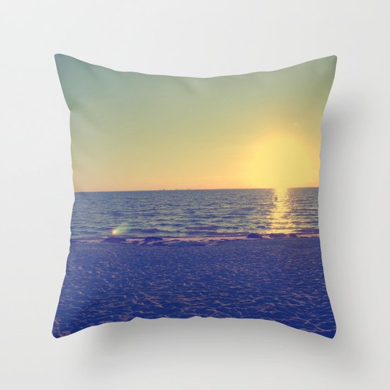 Beach Sunset Throw Pillow