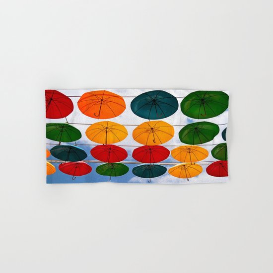 colorful umbrella Hand & Bath Towel