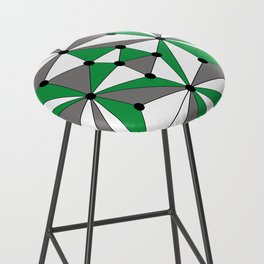 Abstract geometric pattern - green and gray. Bar Stool