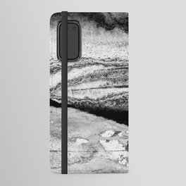 Mountain River Black And White Abstract Landscape Painting Android Wallet Case