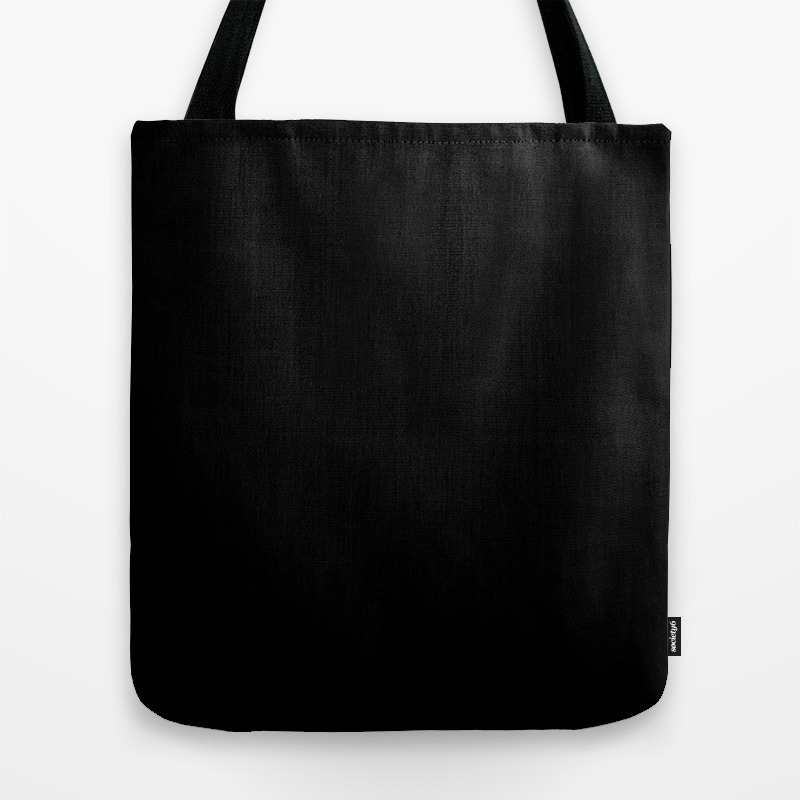 plain black tote bag