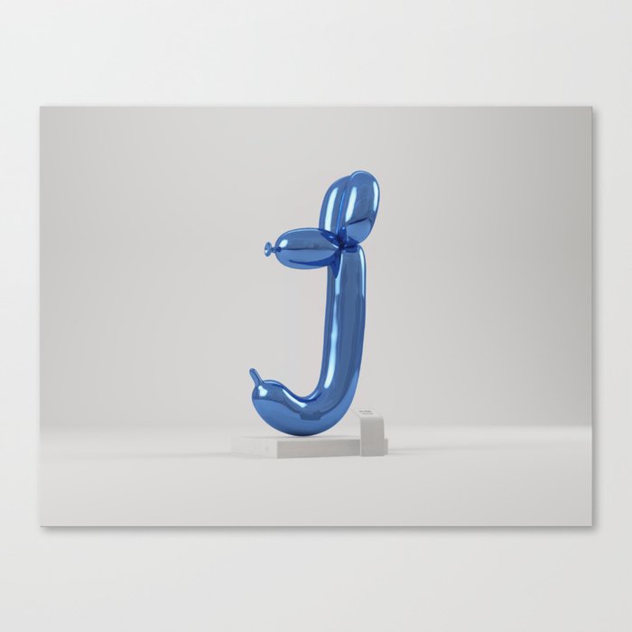 "J" Jeff Koons letter Canvas Print