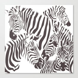 Zestiest Zebras Pattern Canvas Print