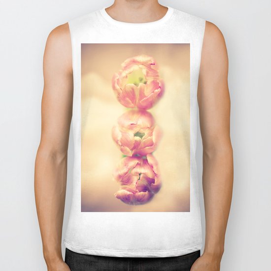 Side by Side (Tulips) Biker Tank