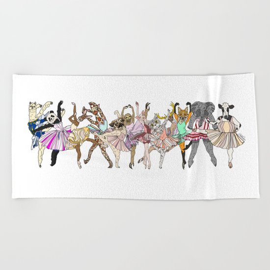 Animal Ballet Hipsters LV Beach Towel