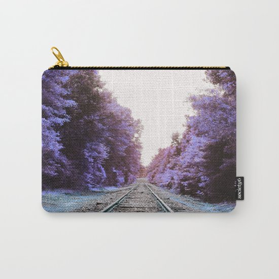 Train Tracks : Violet Blue Dreams Carry-All Pouch