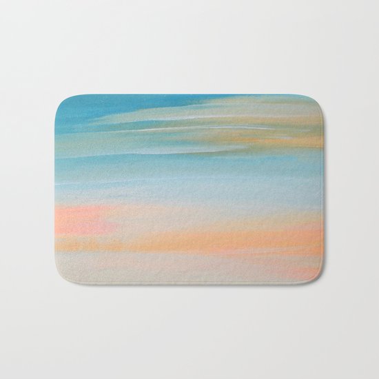 Fresh Colors Painterly Abstract Bath Mat