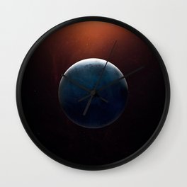 Uranus planet. Poster background illustration. Wall Clock