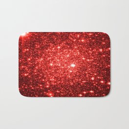 GalaXy : Red Glitter Sparkle Bath Mat | Digital, Red, Stars, Abstract, Redsparkle, Photo, Galaxy, Vibrant, Love, Sparkle 