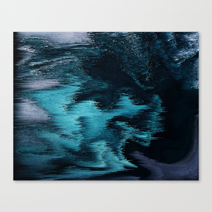 Abstract Pixel Sorting Swirls Canvas Print