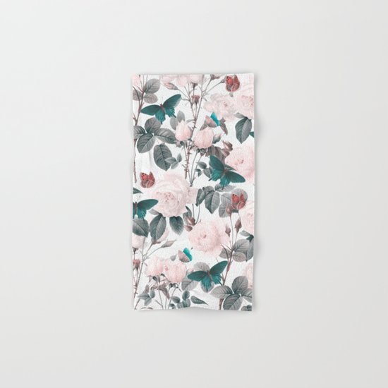 ROSES AND BUTTERFLIES Hand & Bath Towel