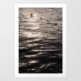 Golden Sparkling Sea - Travel Photography Art Print