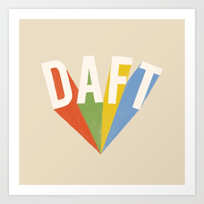 Letters : Daft Art Print