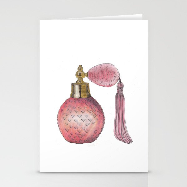 Pink Perfume Bottle Stationery Cards