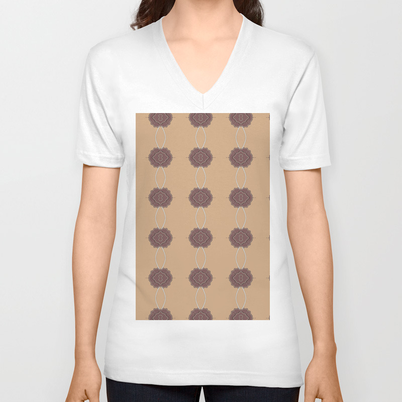 Abstract Geometric Pattern. Geometric Texture Unisex V-Neck T-shirt by suriko8