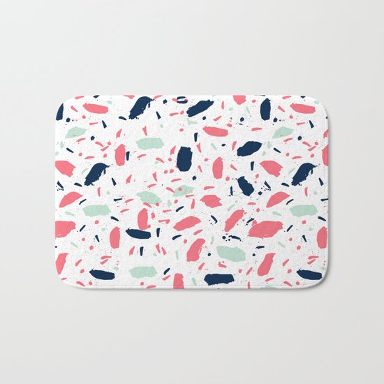 Meli - abstract pattern minimal modern gender neutral art print for home office nursery dorm Bath Mat