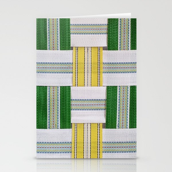 Retro Lawn Chair in Yellow, Green & White Stationery Cards
