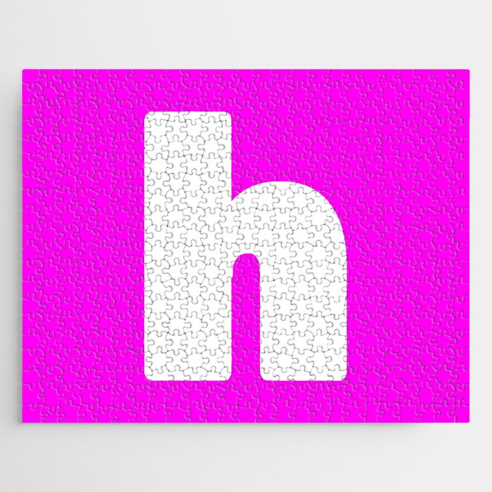 h (White & Magenta Letter) Jigsaw Puzzle