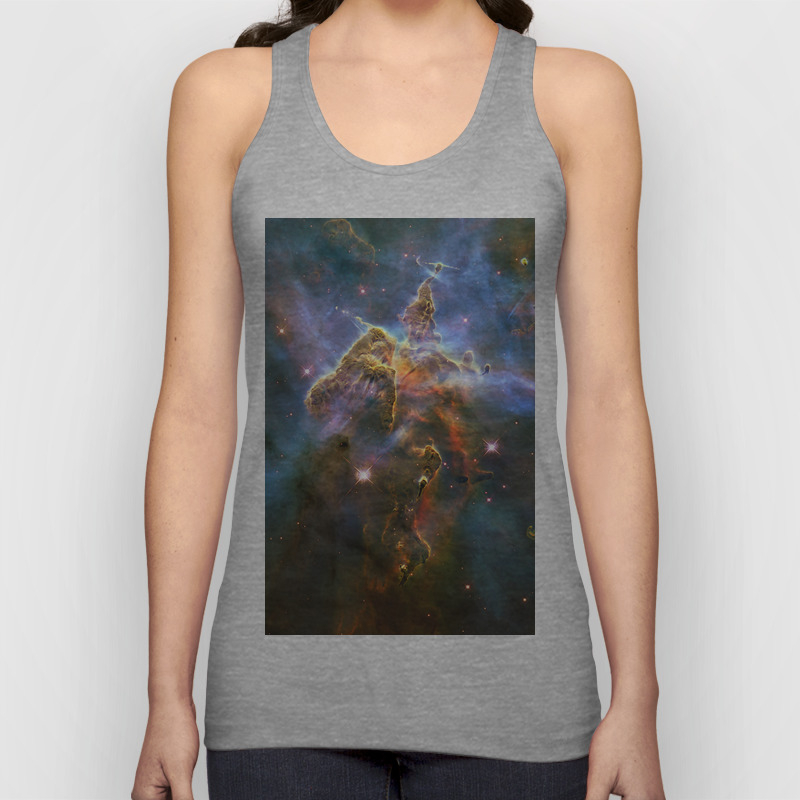 Mystic Mountain A Region In The Carina Nebula Nasa Esa Hubble Space Telescope Unisex Tank Top By Alexandra Arts