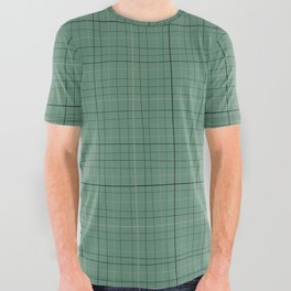 Abstract Plaid 2 sage All Over Graphic Tee