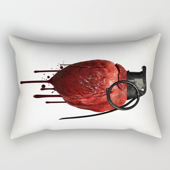 Heart Grenade Rectangular Pillow