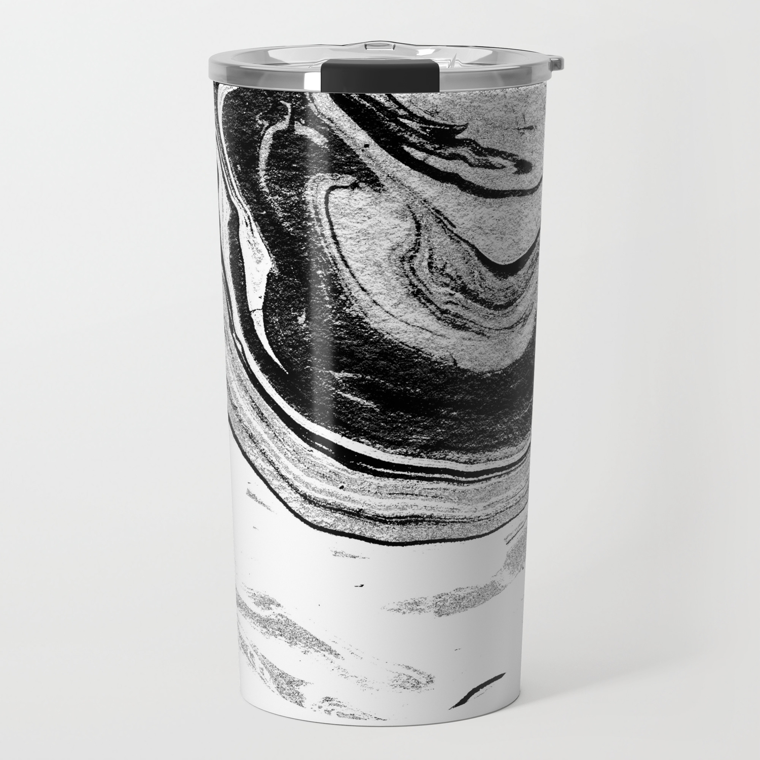 Chi Abstract Minimal Black And White Modern Art Painting Swirl