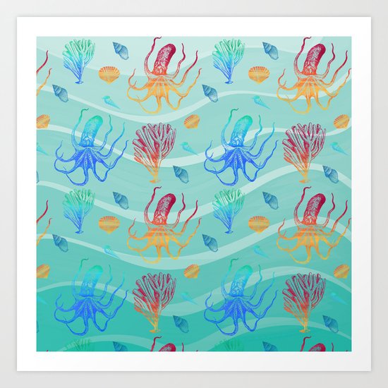 Marine Pattern 13 Art Print