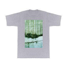 Wall with a river view T Shirt | Paint, Riverbanks, Color, Weathered, Abstract, Photo, Turqoise, Panorama, River, Lines 