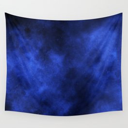 Blue & Black Swirl Galaxy Wall Tapestry