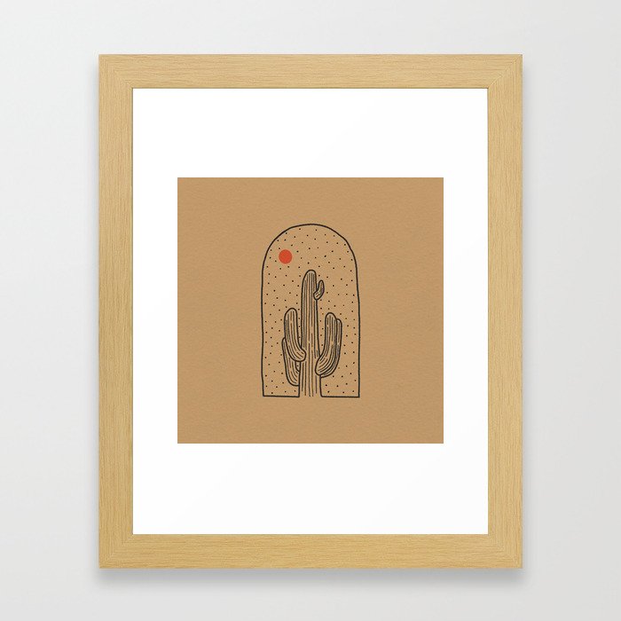 Cactus Sun Framed Art Print