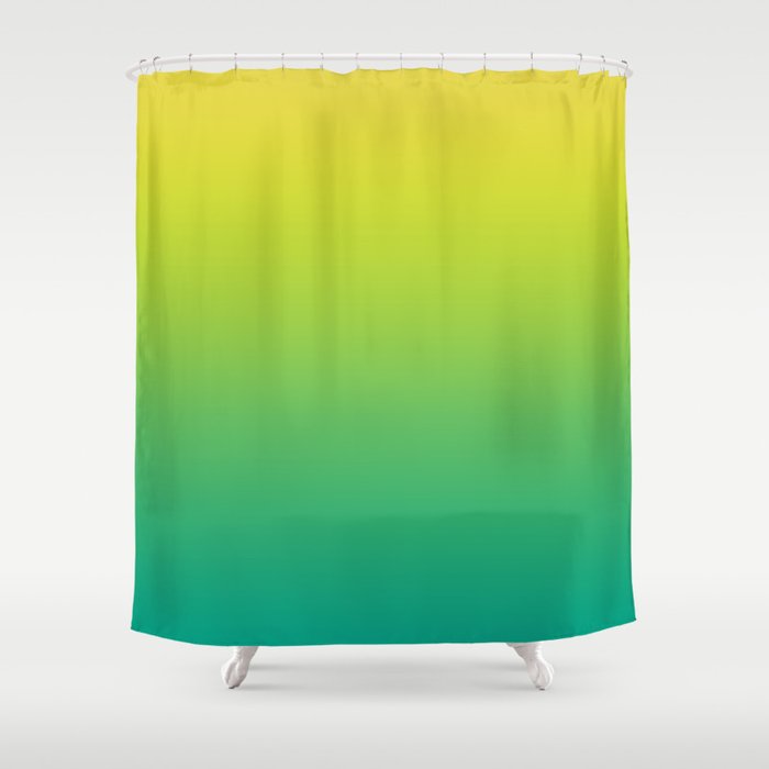 Meadowlark, Lime Punch, Arcadia Blurred Minimal Gradient | Pantone colors of the year 2018 Shower Curtain