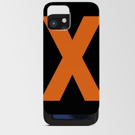 Letter X (Orange & Black) iPhone Card Case