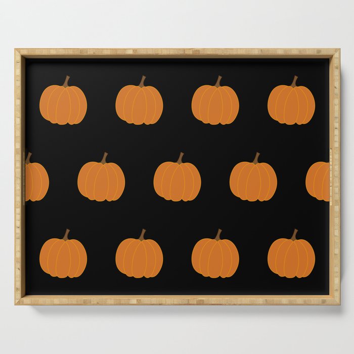 Seamless Pattern with Pumpkins. Halloween Background.  Serving Tray