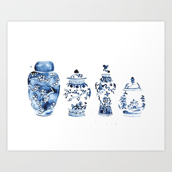 Ginger Jar Collection print Art Print
