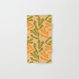 Green and yellow herbs seamless pattern Hand & Bath Towel
