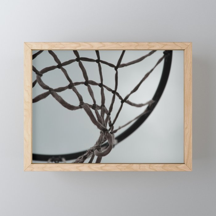 Basketball hoop Framed Mini Art Print