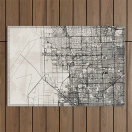 Miramar, USA - City Map Drawing Outdoor Rug